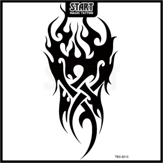 【Start Magic Tattoo】สติกเกอร์รอยสักชั่วคราว กันน้ํา ติดทนนาน 12 ซม. × 19 ซม. 2 สัปดาห์ 15 วัน