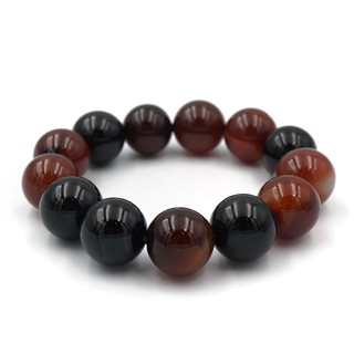 CARNELIAN หินคาร์เนเลี่ยน โทนเข้ม ขนาด 14 มม. สร้อยข้อมือหินแท้ by siamonlineshop