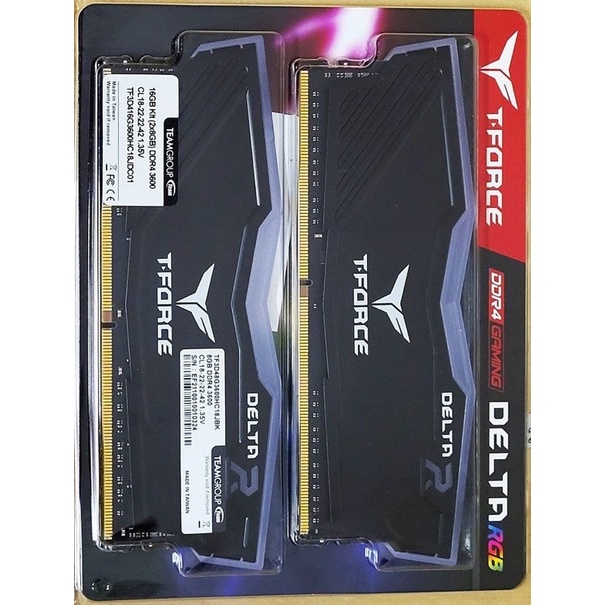 RAM DDR4 3600 16GB ( 8GB x2 ) Team Delta ถูกกว่า Kingston hyper x fury 3200 g.skill pny apacer adata