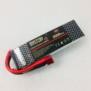 Mystery 3000mAh 11.1V. 45C แบตเตอรี่ลิโพ lipo