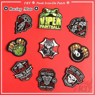 แผ่นผ้า ปักลายรถแข่ง moto - punk jdm สำหรับรีดตกแต่งเสื้อผ้า 1 ชิ้น