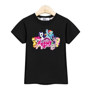 เสื้อยืดคอกลม แขนสั้น พิมพ์ลาย My Little Pony สำหรับเด็ก