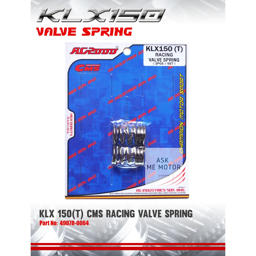 Cms VALVE SPRING KLX150 (T), LC135 (T), Y150ZR (T), RS150R, EX5 DREAM (T), KRISS II (T)