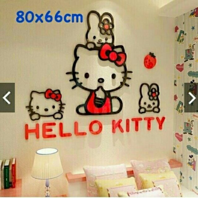 Hello Kitty Sticker อะคริลิค 3D
