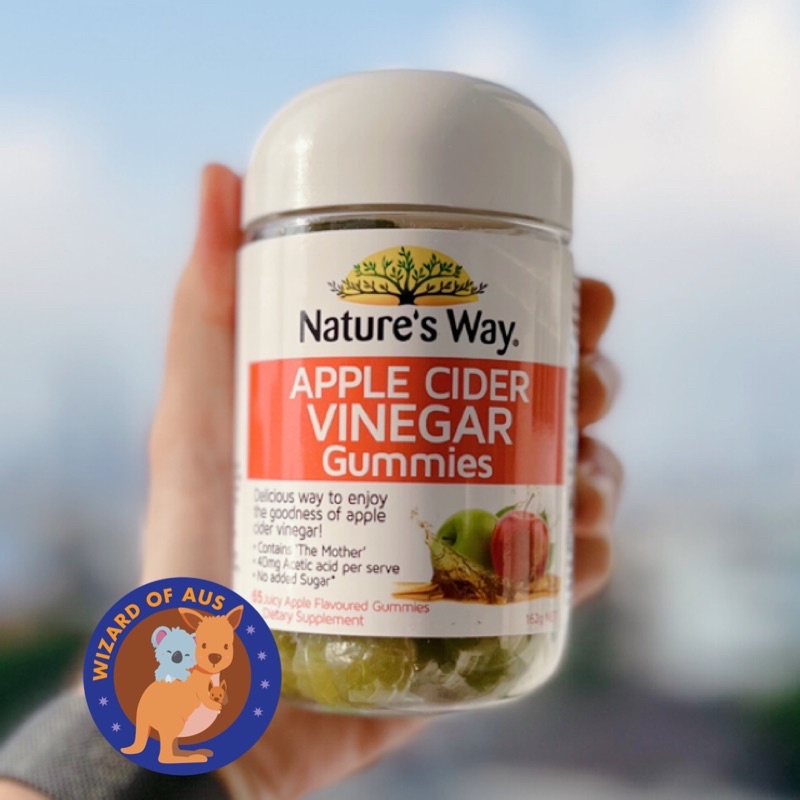 Nature's Way Apple Cider Vinegar 65 Gummies ✅แท้จากออสเตรเลีย✅ กัมมี่น้ำส้มสายชูแอปเปิ้ลไซเดอร์