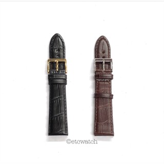 พร้อมส่ง&gt; สายนาฬิกาหนังวัวแท้ ลายจระเข้ ขนาด 24 mm.