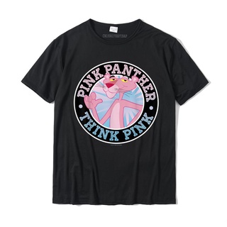 เสื้อยืด ผ้าฝ้าย พิมพ์ลาย Pink Panther Think Pink Circle Portrait สําหรับผู้ชายS-5XL