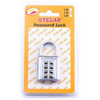 กุญแจล๊อคกระเป๋าแบบรหัส 4 หลัก 8 ปุ่มกด Stelar Password Lock รุ่น L35