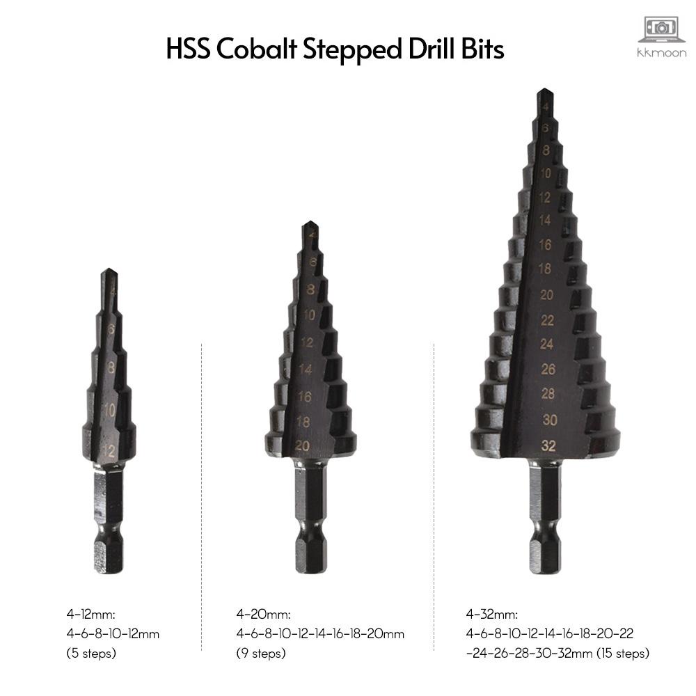 ชุดดอกสว่านเจาะโลหะ เคลือบไนไตรด์ Hss โคบอลต์ สีดํา สําหรับแผงเหล็ก เหล็ก ไม้ Pvc บาง 4 ชิ้น - รูปที่ 5