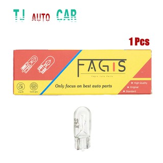 หลอดไฟท้าย  หลอดไฟเบรค อย่างดี T10 5W 12V. 1 ไส้  แบบเสียบ จำนวน 1 หลอด