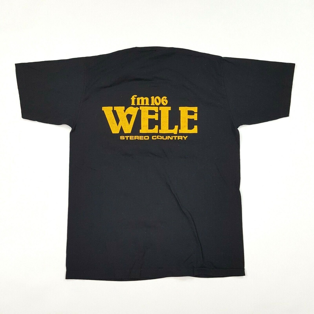 Vtg 80S Fm 106 Wele Country Music Radio Mens Retroblack