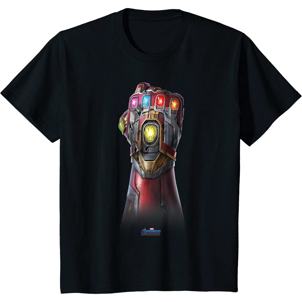 เสื้อยืด ผ้าฝ้าย พิมพ์ลาย Avengers Endgame Infinity Stone Gauntlet สําหรับผู้ชาย