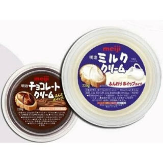 [พร้อมส่ง]​ Meiji Milk Cream Spread & Meiji Chocolate Cream Spread 180g. ครีมนม ครีมสเปรด