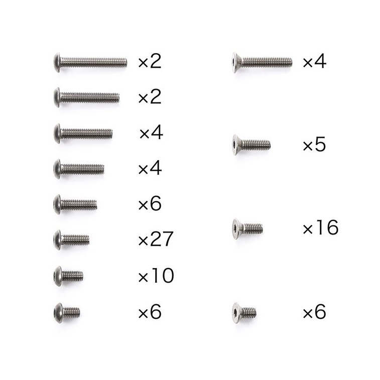 TAMIYA 47476 TA08 PRO TITANIUM SCREW SET