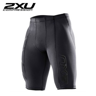 กางเกงรัดกล้ามเนื้อ ZXU Mens Compression Short Black/Black