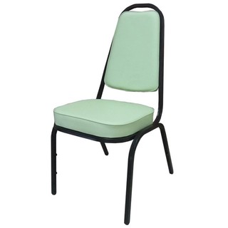 OK&amp;MShop เก้าอี้จัดเลี้ยง รุ่น Banquet Chair01โครงขาสีดำ-เบาะสีเขียววินเทจ