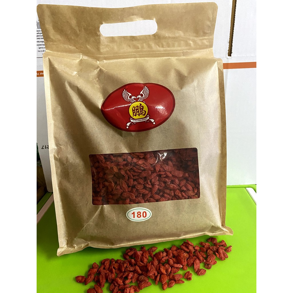 เก๋ากี้ เม็ดใหญ่ 180 เกรด A เม็ดใหญ่ สีแดงธรรมชาติ ไม่เจือปนสี 3 กิโลกรัม