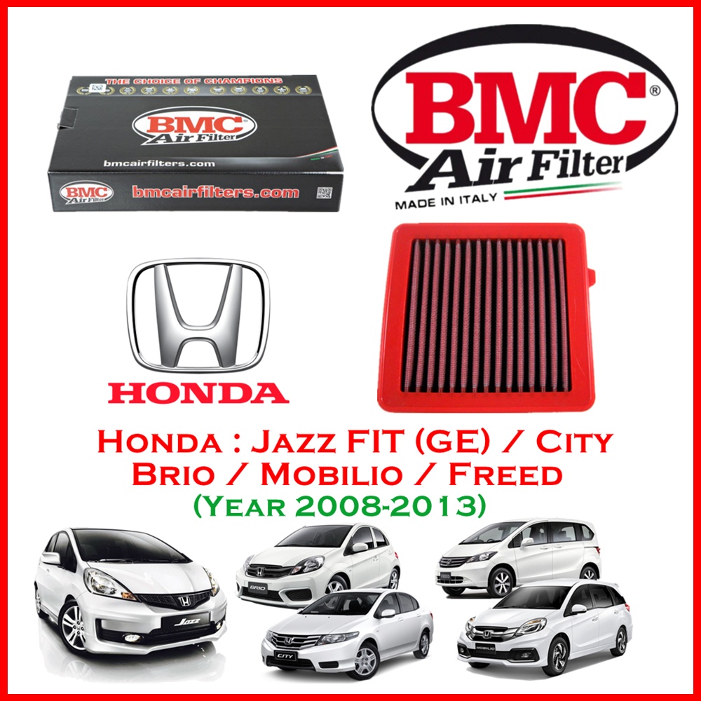 BMC Airfilters® (ITALY)🇮🇹 กรองอากาศแต่ง สำหรับ Honda : Jazz FIT GE / City / Brio / Mobilio / Freed (ปี 2008-2013)