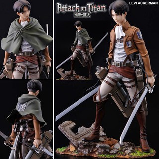 Figure ฟิกเกอร์ Model โมเดล จากการ์ตูนเรื่อง Attack on Titan ผ่าพิภพไททัน Levi Ackerman รีไวล์ แอคเคอร์แมน