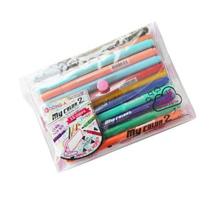 โปรโมชั่น : My color 2 เซท 15 สี พร้อมกระเป๋าตามภาพเลยจ้า ไม่สามารถเลือกกระเป๋า และสีได้