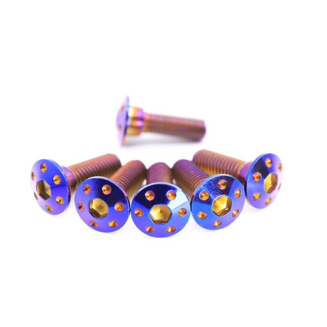 น็อตจานดิส H0nda หัวดอกไม้ น้ำเงิน 1ตัว