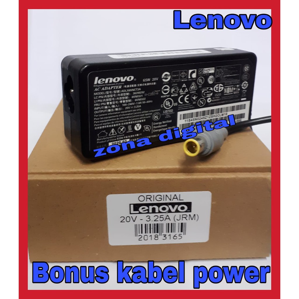 ที่ชาร์จแล็ปท็อป ADAPTER LEN0V0 T410 T420 T430 X201 X220 X230 X60 X61 R60 T60 T61 Z60 20V-3.25A