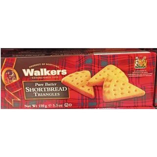 Walker Butter Shortbread Triangles Biscuit 150g.วอล์คเกอร์บัตเตอร์ชอร์ทเบรดบิสกิตสามเหลี่ยม 150กรัม ขนมขบเคี้ยว