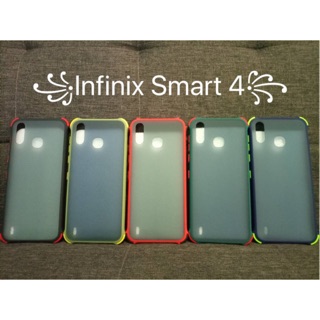 เคสInfinix Smart4 หลังขุ่นกันกระแทก