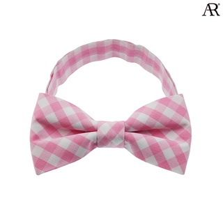 ANGELINO RUFOLO Bow Tie ผ้าไหมทอผสมคอตตอนคุณภาพเยี่ยม โบว์หูกระต่ายผู้ชาย ดีไซน์ Vichy สีชมพู/สีเทอควอยซ์/สีน้ำตาล/สีฟ้า