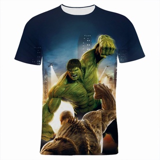 เสื้อยืดลําลอง พิมพ์ลาย Hulk 3 มิติ แนวสตรีท เหมาะกับฤดูร้อน สําหรับผู้ชาย และผู้หญิง