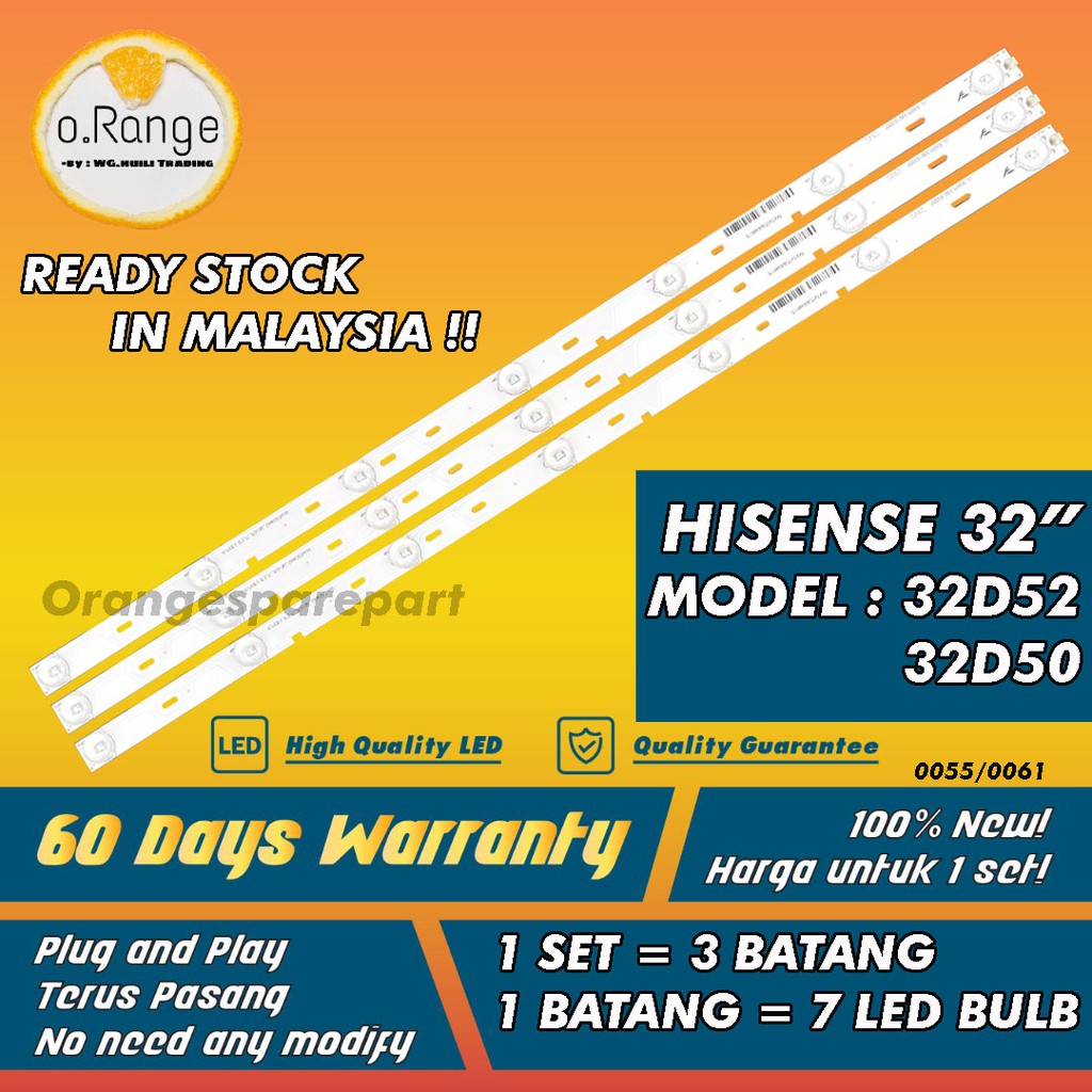 32D50 32D52 32" / BACKLIGHT(TV LIGHT) HISENSE 32 INCH LED TV BACKLIGHT Mla9 / " ( LIGHT)