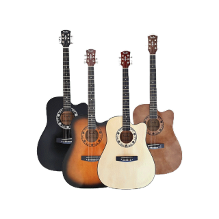 [โค้ด 11LIFE150 ลด 7%] กีต้าร์โปร่ง 38/41นิ้ว ลูกบิดเหล็ก ทำจากไม้ Acoustic Guitar ทัชชิ่งเล่นง่าย เก็บเงินปลายทางได้