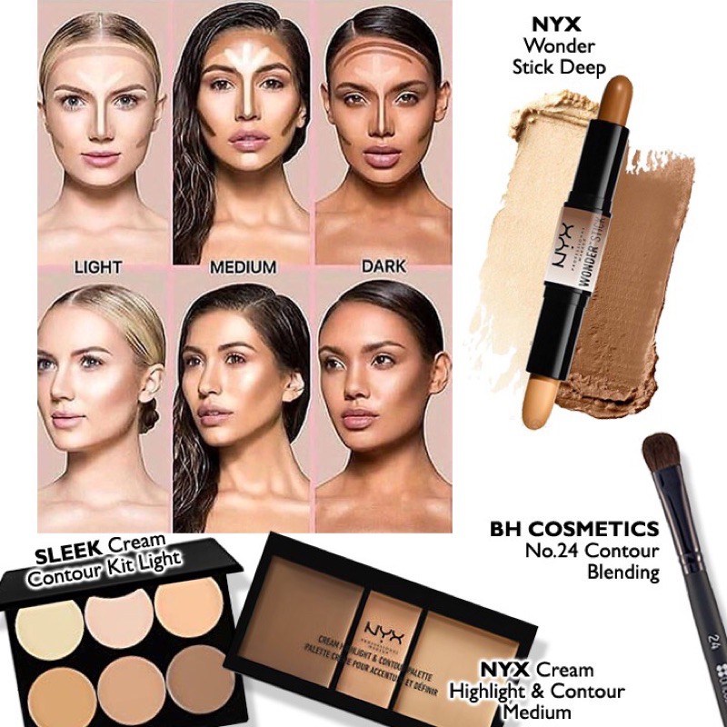 🎉ส่งต่อ🎉NYX ไฮไลต์และคอนทัวร์ แบบแท่ง สี Medium