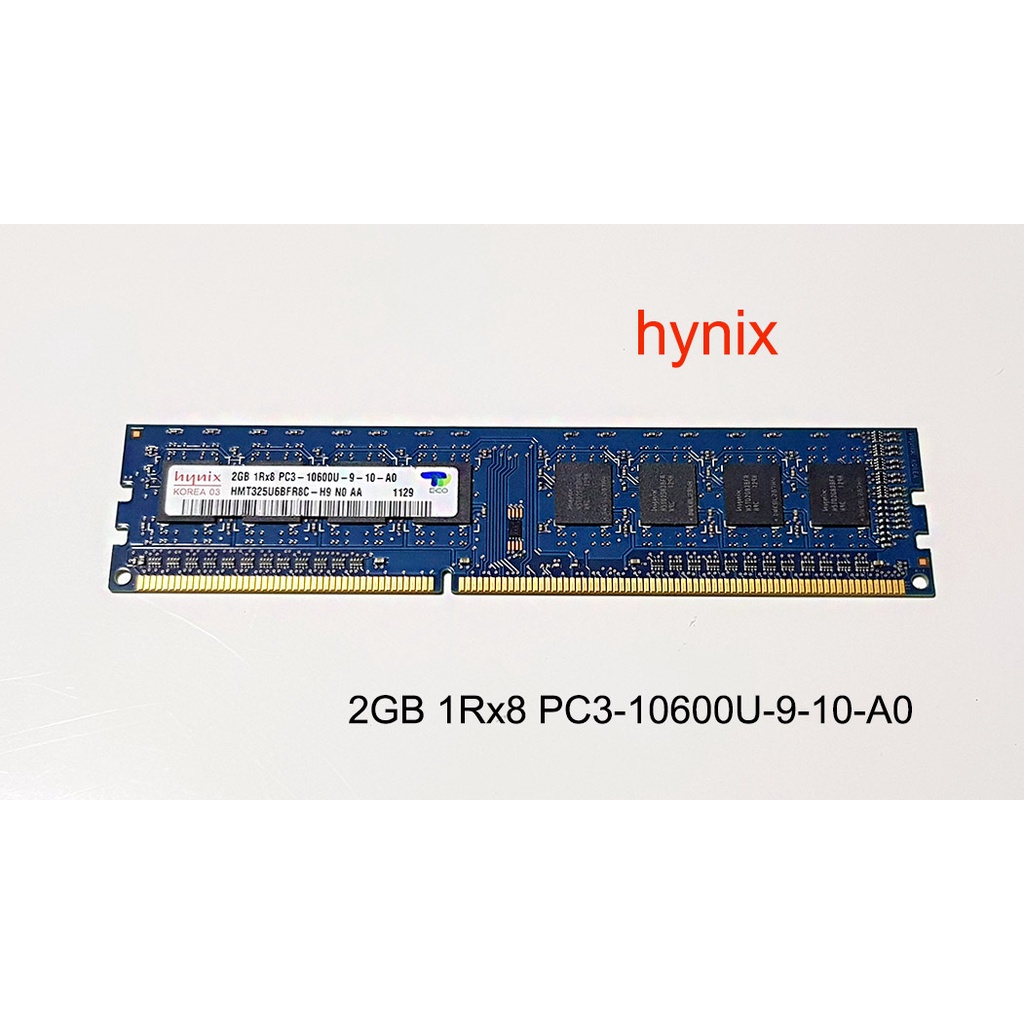 แรม 2GB 1Rx8 PC3-10600U-09-11-A1 ยี่ห้อ hynix แรม DDR3 UDIMM ใช้กับคอม Desktop PC ทั่วๆไป