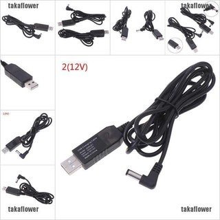 Takaflower แจ็คแปลงสายเคเบิ้ล usb dc 5v เป็น dc 9v 12v step up 2.1x5 5