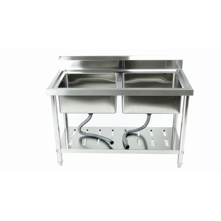 Stainless Steel double sink ซิงค์ล้างจานสแตนเลส 2 หลุม ซิ้งค์สแตนเลส ซิงค์ ซิ้งค์สแตนเลส 2 หลุม ซิงค์ครัว รุ่น ST6117