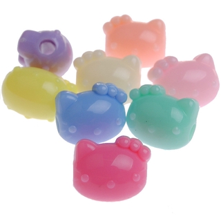 ลูกปัดพลาสติกลายการ์ตูน Hello Kitty 50 ชิ้น