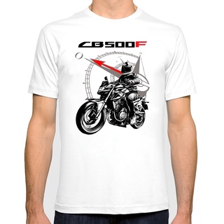 คอตต้อนคอกลมเสื้อยืดลําลอง แขนสั้น พิมพ์ลายรถจักรยานยนต์ Hon cb 500xf สไตล์วินเทจ สําหรับผู้ชายS-5XL