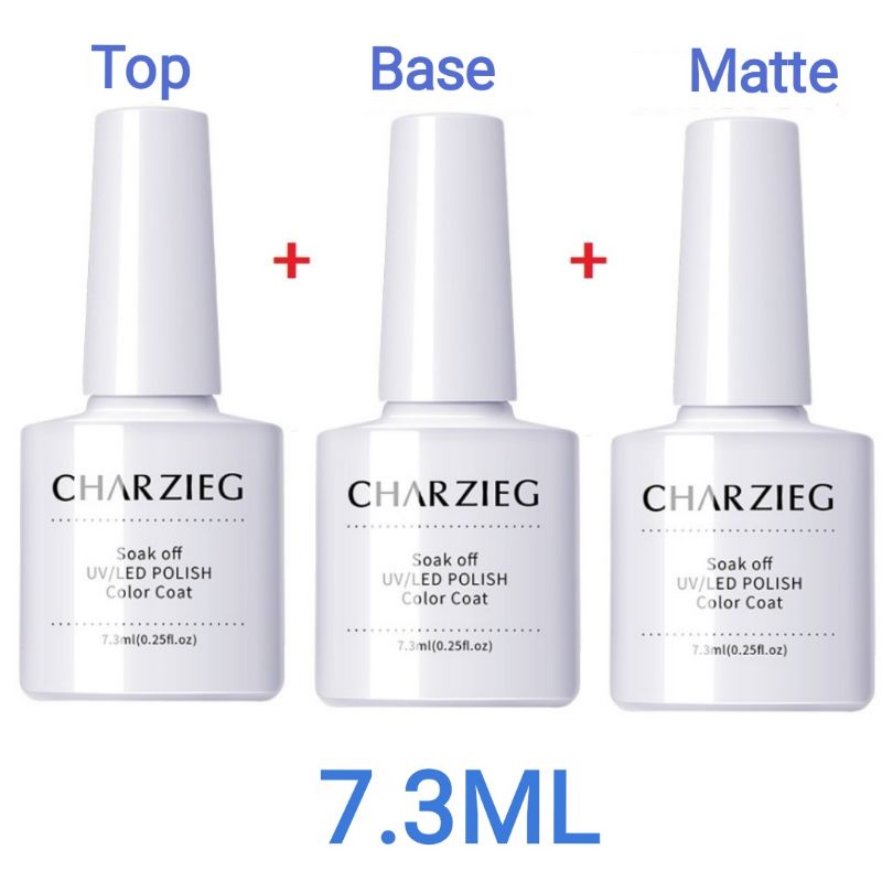 TopCoat (เคลือบสีเล็บเจล)/base coat/MATTE TOP UV LED Gel Polish Soak Off ทาเล็บเจล สีทาเล็บเจล สีเจลยาทาเล็บเจล(7.3ML)​