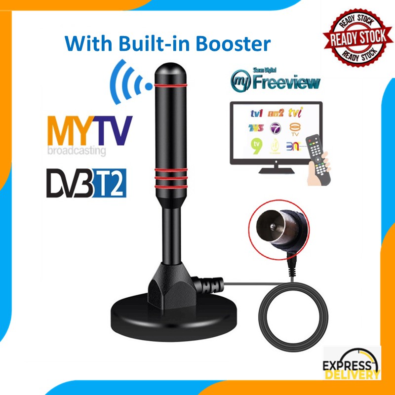 Antena MYTV Antenna HDTV UHF Digital Indoor | With Built-in Booster Digital Antenna Aerial DTTV 1080