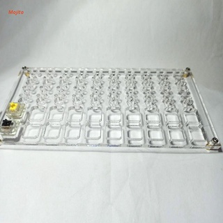 Mojito 20 Switches Acrylic Board for Lubricate Switch Mechanical Keyboard Switch Tester Base DIY Tool Double Layer Acrylic Lube Modding Station Platform