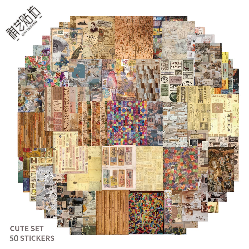 พร้อมส่งฟินเซนต์ ฟัน โคค Vincent van Gogh poster โมนาลิซา ราตรีประดับดาว สติกเกอร์กันน้ำรูปแบบที่แตกต่างกัน 54pcs