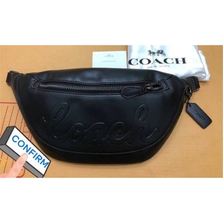 COACH BELT BAG BLACK COLOR MEN LEATHER