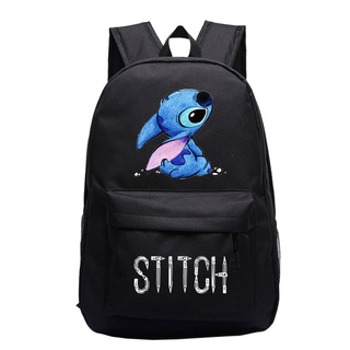 กระเป๋าเป้สะพายหลัง ใส่แล็ปท็อป ลาย Stitch Mochila เหมาะกับการเดินทาง สําหรับเด็กนักเรียนผู้ชาย และผู้หญิง