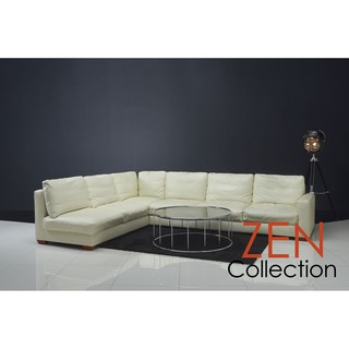 ZEN Collection EQUUS Sofa L-Shape 3.00m. | Full grain Leather, Duck Down