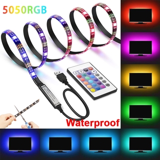 สายไฟ Led 5050 Rgb Usb 7 สีพร้อมรีโมทคอนโทรล 24 คีย์