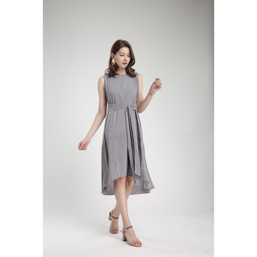 QueenCows : ชุดให้นม Melinda Vest Dress (Grey)