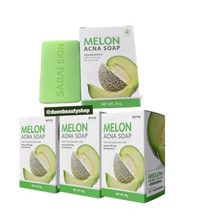 เซ็ต 4ก้อน - 🍈สบู่เมล่อนแอคน่า🍈 ✅ MELON ACNA สบู่เมล่อน กลูต้า Melon Gluta Soap