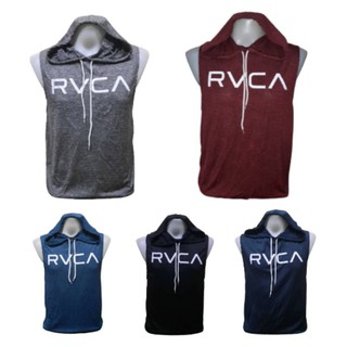 เสื้อฮู้ดแขนกุด เสื้อฮู้ดไม่มีแขน เสื้อฮู้ดมีหมวกแขนกุด เสื้อมีหมวก sleeveless hoodie RVCA ออกกำลังกายเสื้อยืด