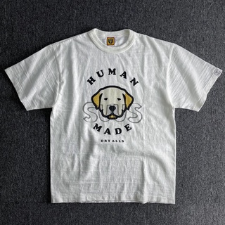 [S-5XL]พร้อมส่ง เสื้อยืดแขนสั้น ผ้าฝ้าย พิมพ์ลายตัวอักษร HUMAN MADE SS Labrador Dog Head สําหรับผู้ชาย